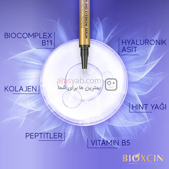 سرم تقویت مژه و ابرو هیالورونیک بیوکسین اورجینال،حجم ۳میلی لیتر
