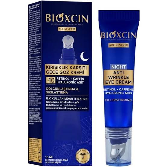 کرم ضد چروک و جوانساز دور چشم بیوکسین Bioxcin ویژه شب مدل AGE REVERSE حجم 15 میل